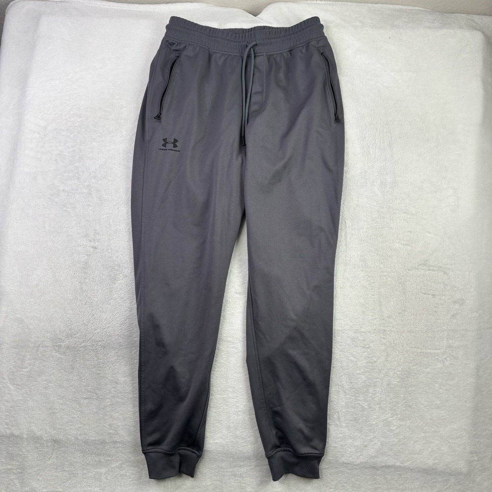 Under Armour Loose Grey Tapered Jogger Sweatpants Men's Medium Activewear